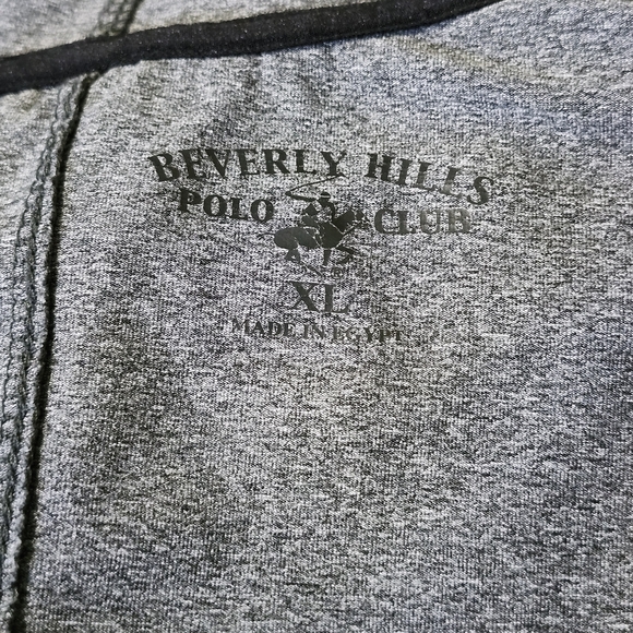 Beverly Hills Polo Club Gray Zip Up Sweater - Picture 5 of 7